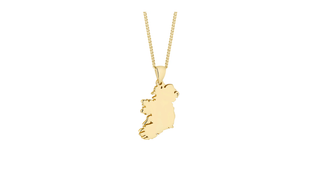 Gold Plated Large Map Of Ireland Pendant