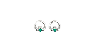 Sterling Silver Claddagh Stud Earrings
