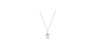 Silver Cz Angel Pendant