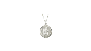 Silver Round St Christopher Medal