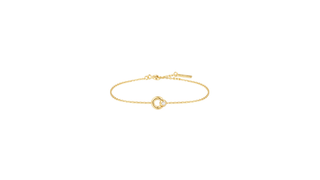 Gold Hoop Freshwater Pearl Bracelet