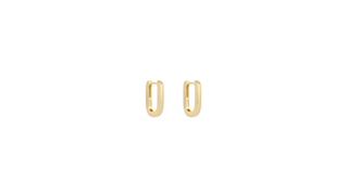 Chunky Rectangle Huggie Earrings
