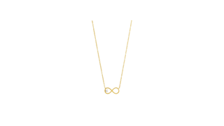 Ribbed Cz Set Infinity Necklet