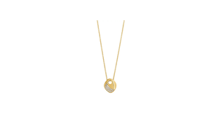 Cz Edged Open Button Pendant