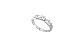 Silver Claddagh Crossover Ring