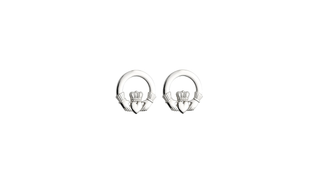 Sterling Silver Claddagh Stud Earrings