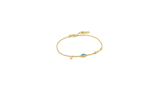 Turquoise Discs Gold Bracelet