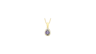 9ct Yellow Gold Sapphire Teardrop Necklace