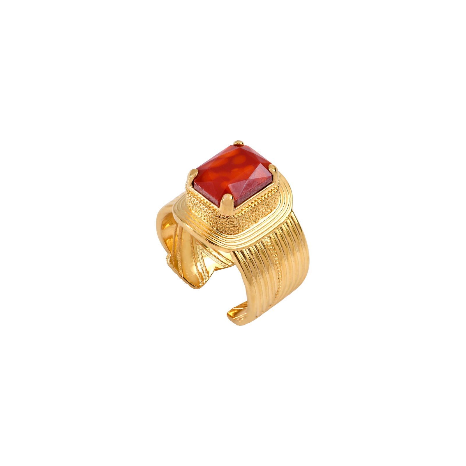 Art Deco style ring in red