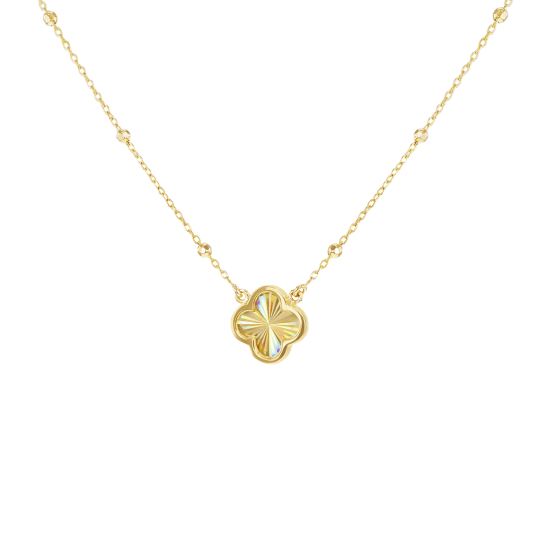 9ct Gold Radiant Clover Necklace