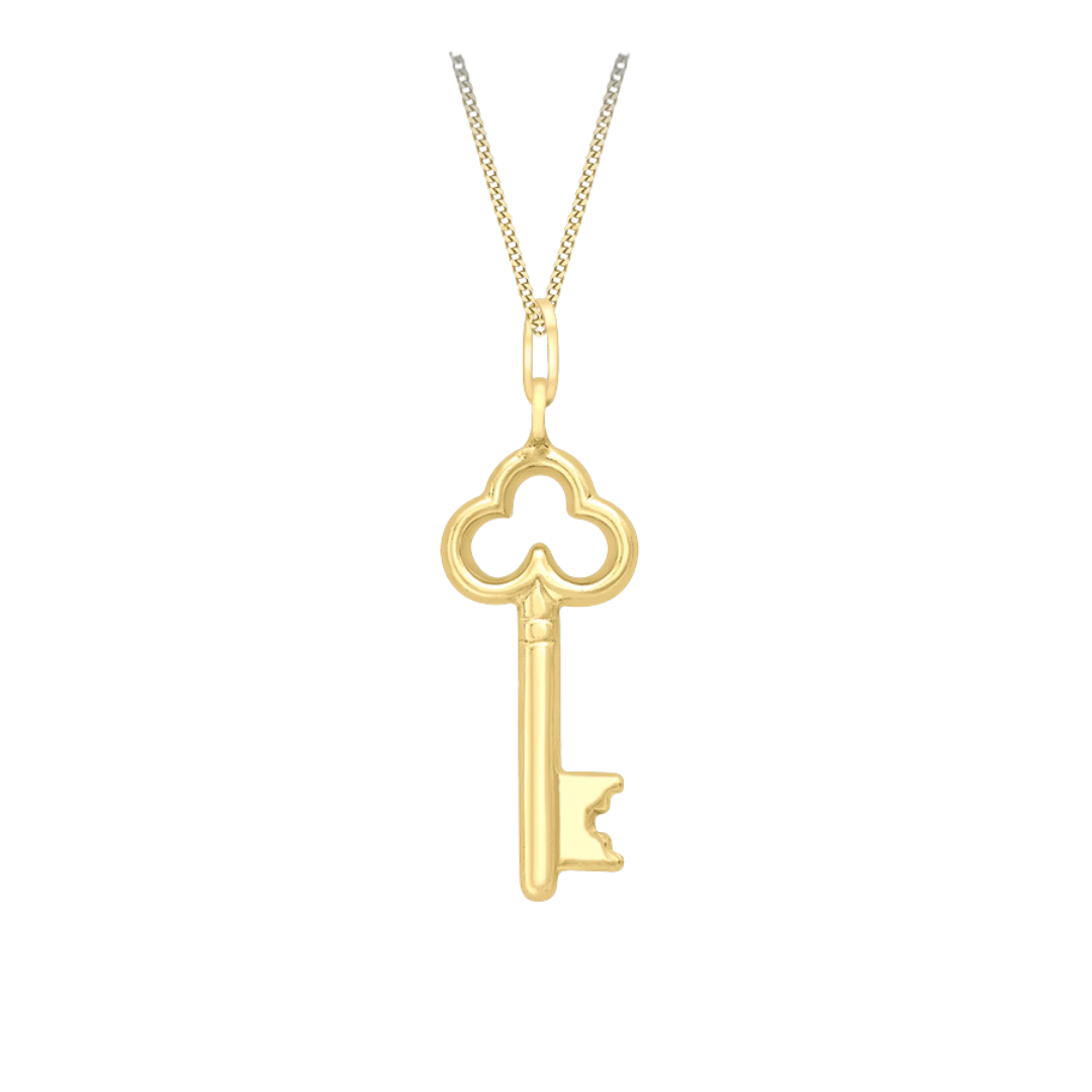 9ct Gold Lock & Key Necklace