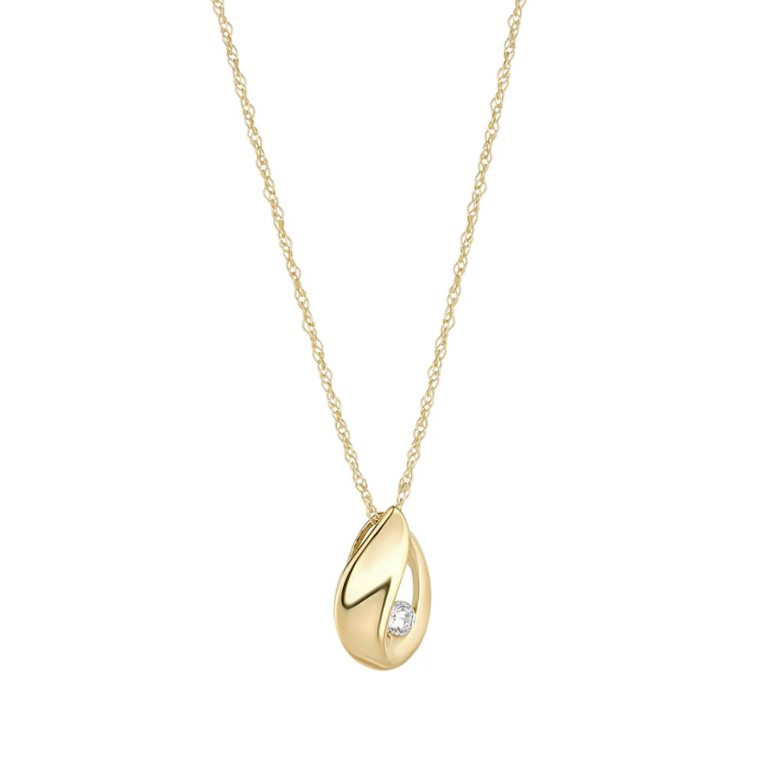 9ct Gold Teardrop Necklace