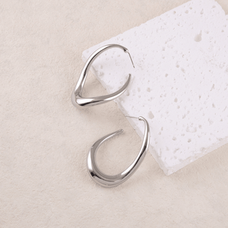 Ór | Silver Tide Twist Hoops