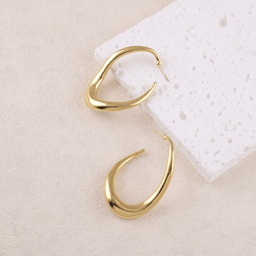 Ór | Gold Tide Twist Hoops