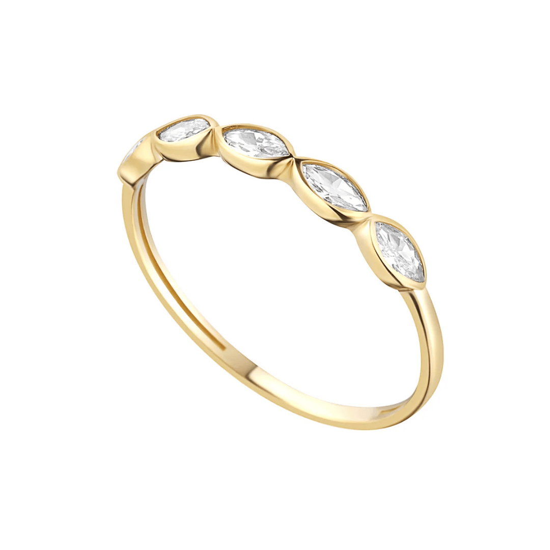 9ct Gold Marquise Band Ring