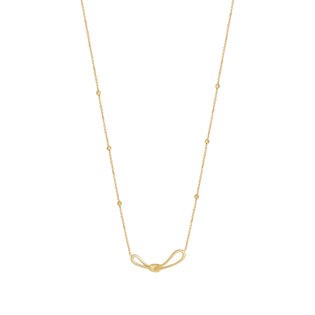 9ct Gold Bow Necklace