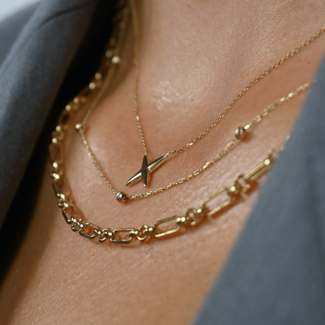 9ct Gold Kiss Necklace