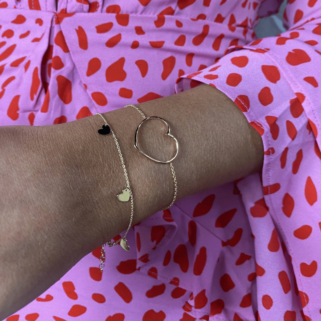 Multi Heart Gold Bracelet