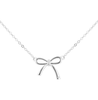 Bow White Diamond Adjustable Necklace