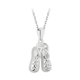 Silver Irish Dancing Poms Necklace