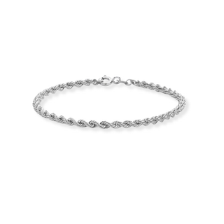 Sterling Silver Rope Chain Bracelet
