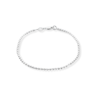 Silver Square Bead Bracelet