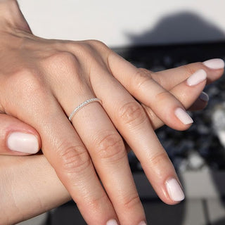 Silver White CZ Eternity Ring