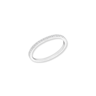 Silver White CZ Eternity Ring