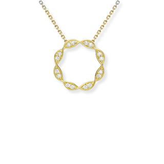 Twist-Circle Trace Necklace