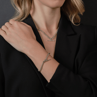 Silver T-Bar Necklace