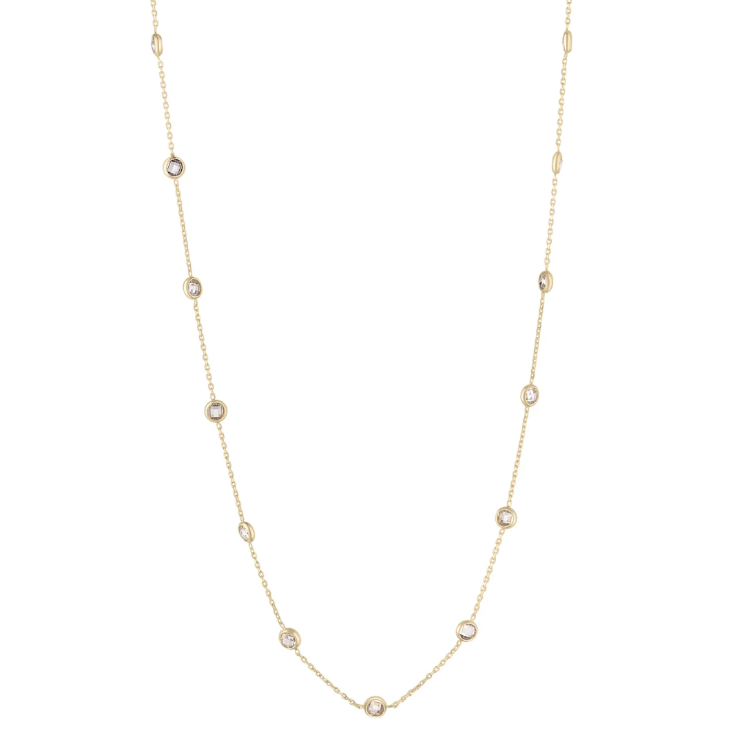 9ct Gold Multi Crystal Chain