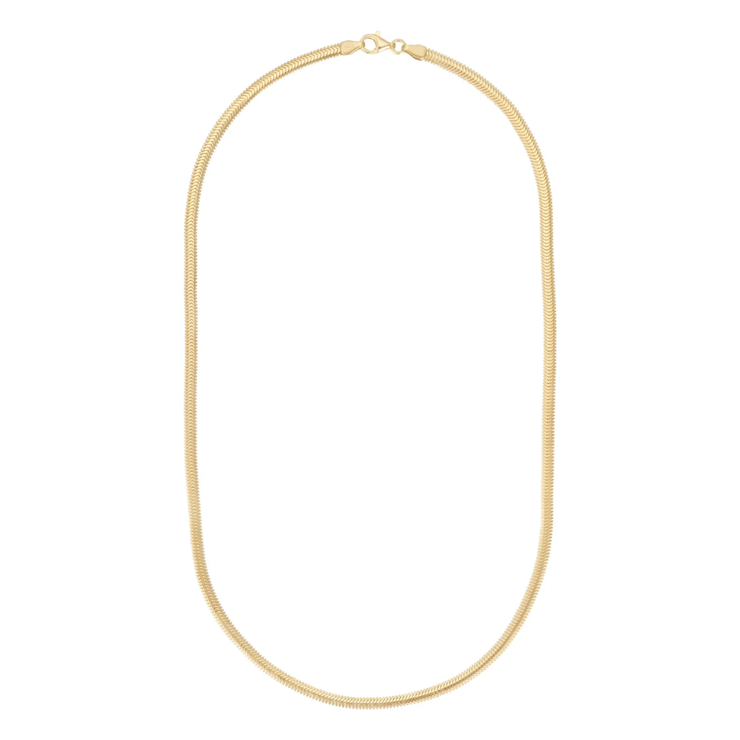 9ct Gold Flat Omega Necklace