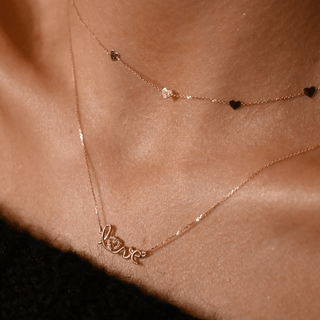 9CT GOLD CZ LOVE NECKLET
