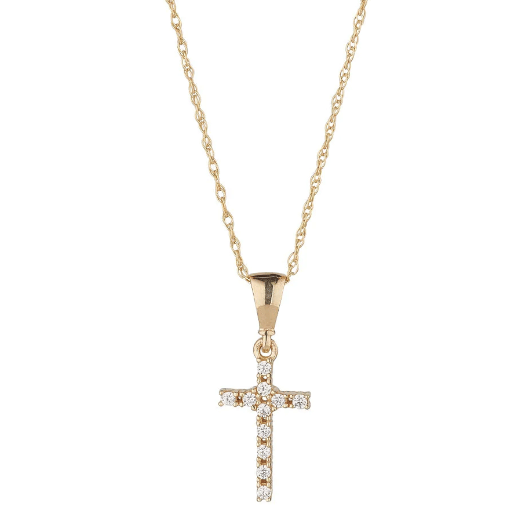 9ct Gold Dainty Cross Necklace