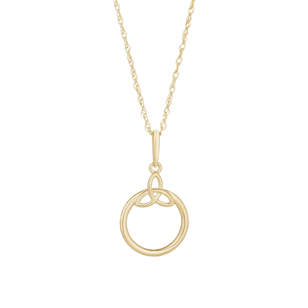 9ct Gold Dainty Trinity Circle Necklace