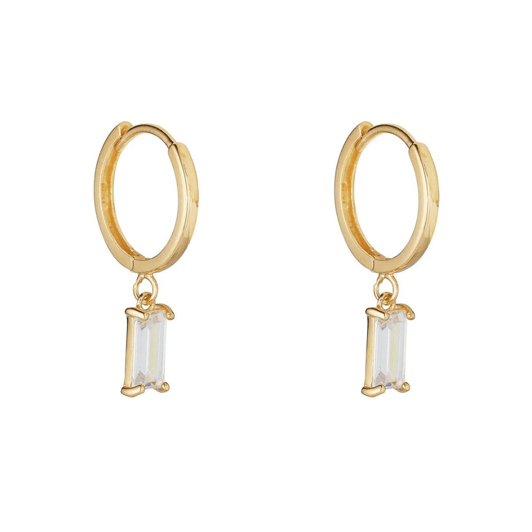 Emerald Cut Hoop Earring