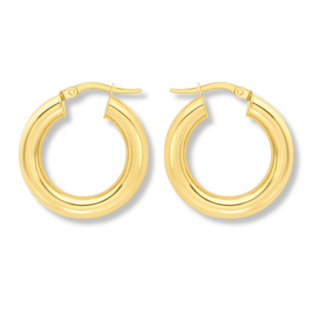 9ct Gold Large Thick Creole Hoops