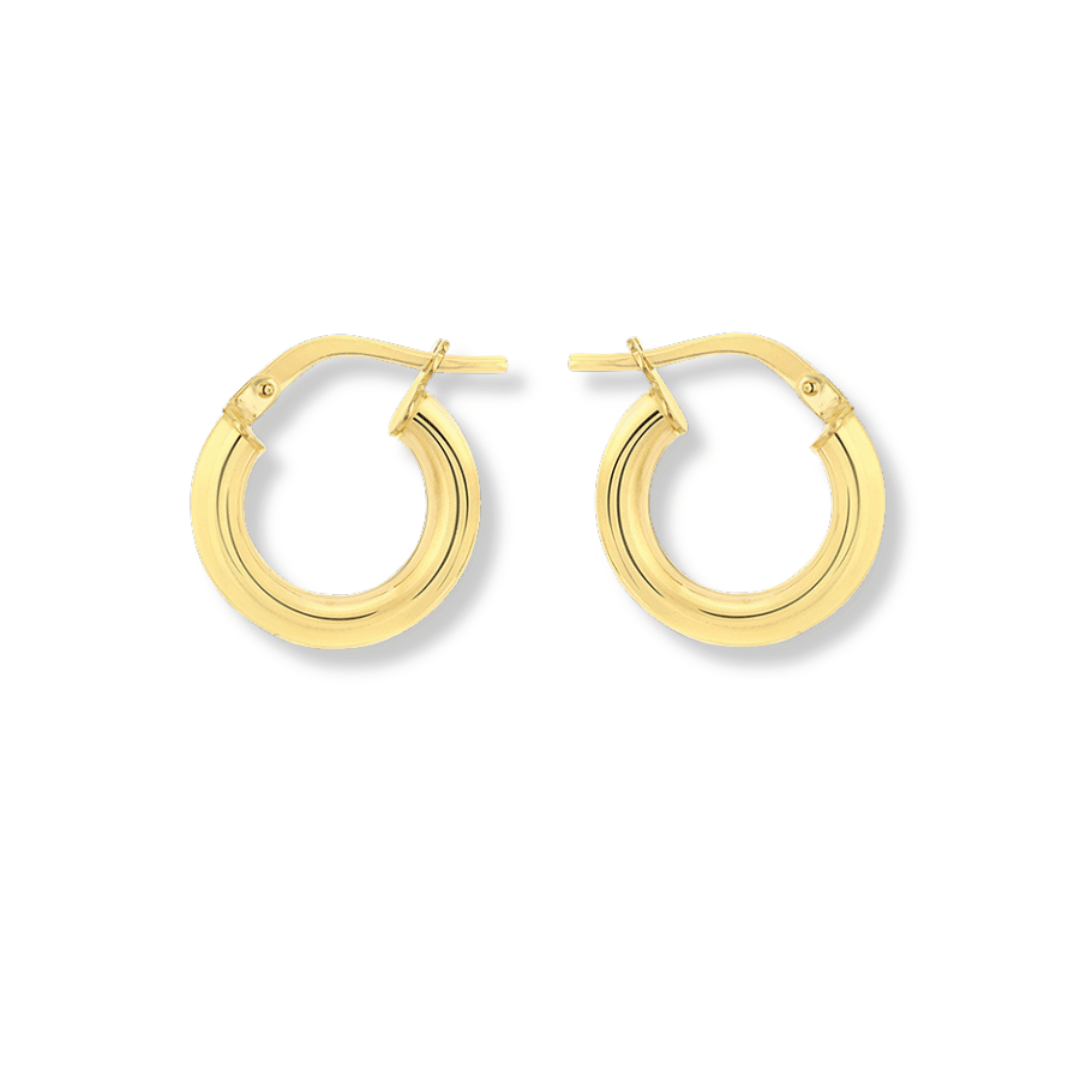 9ct Gold Small Chunky Hoops