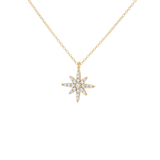 9ct Gold Sunburst Necklace