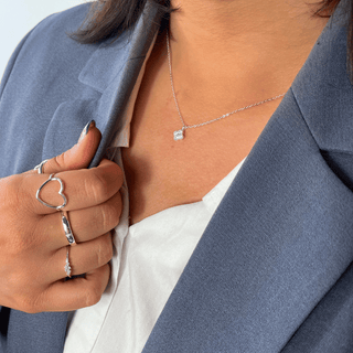 Silver Heart Outline Ring