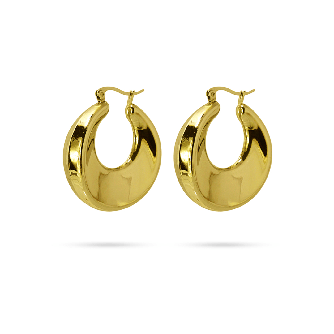 Gold Chunky Bell Hoops