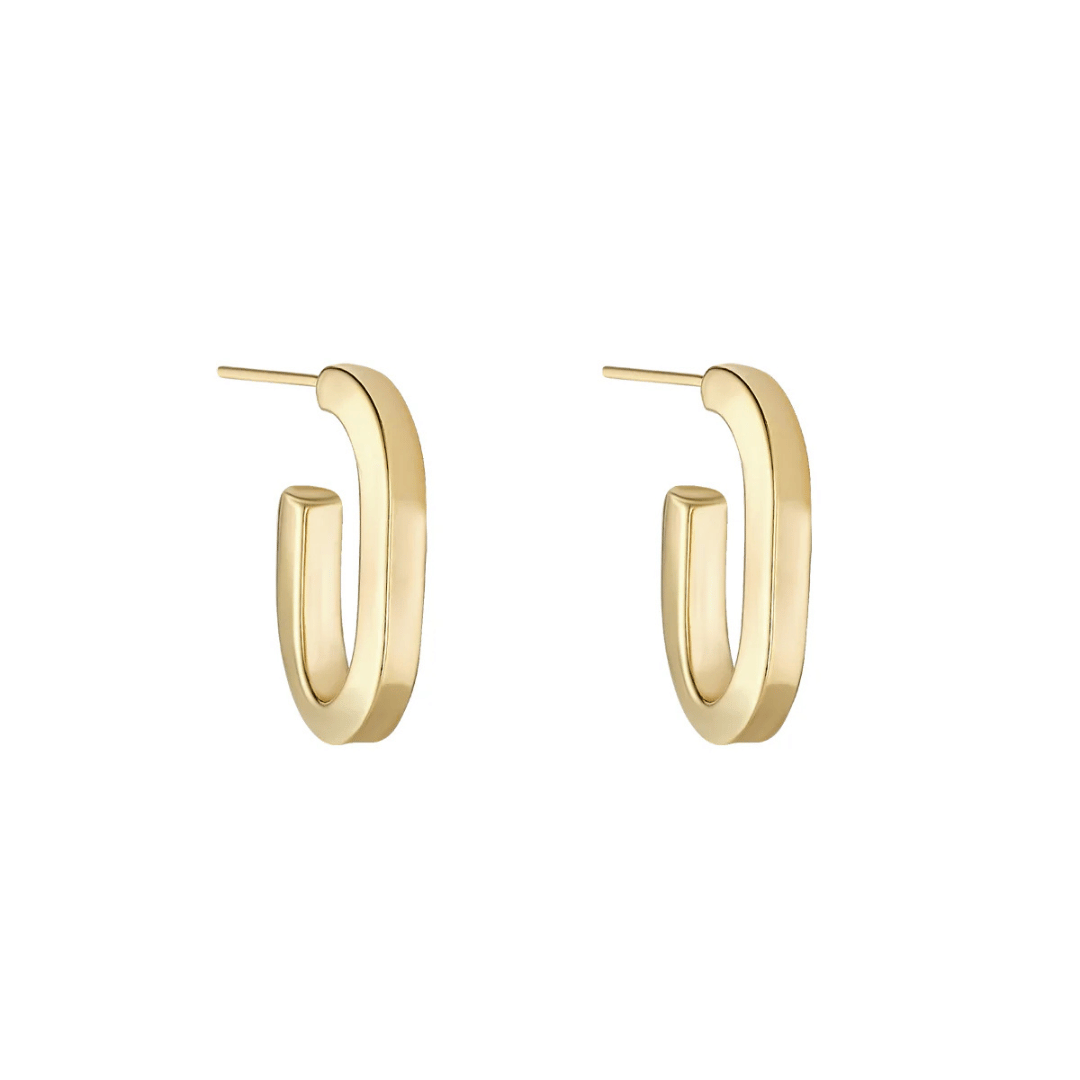 Oval Hoop Earrings