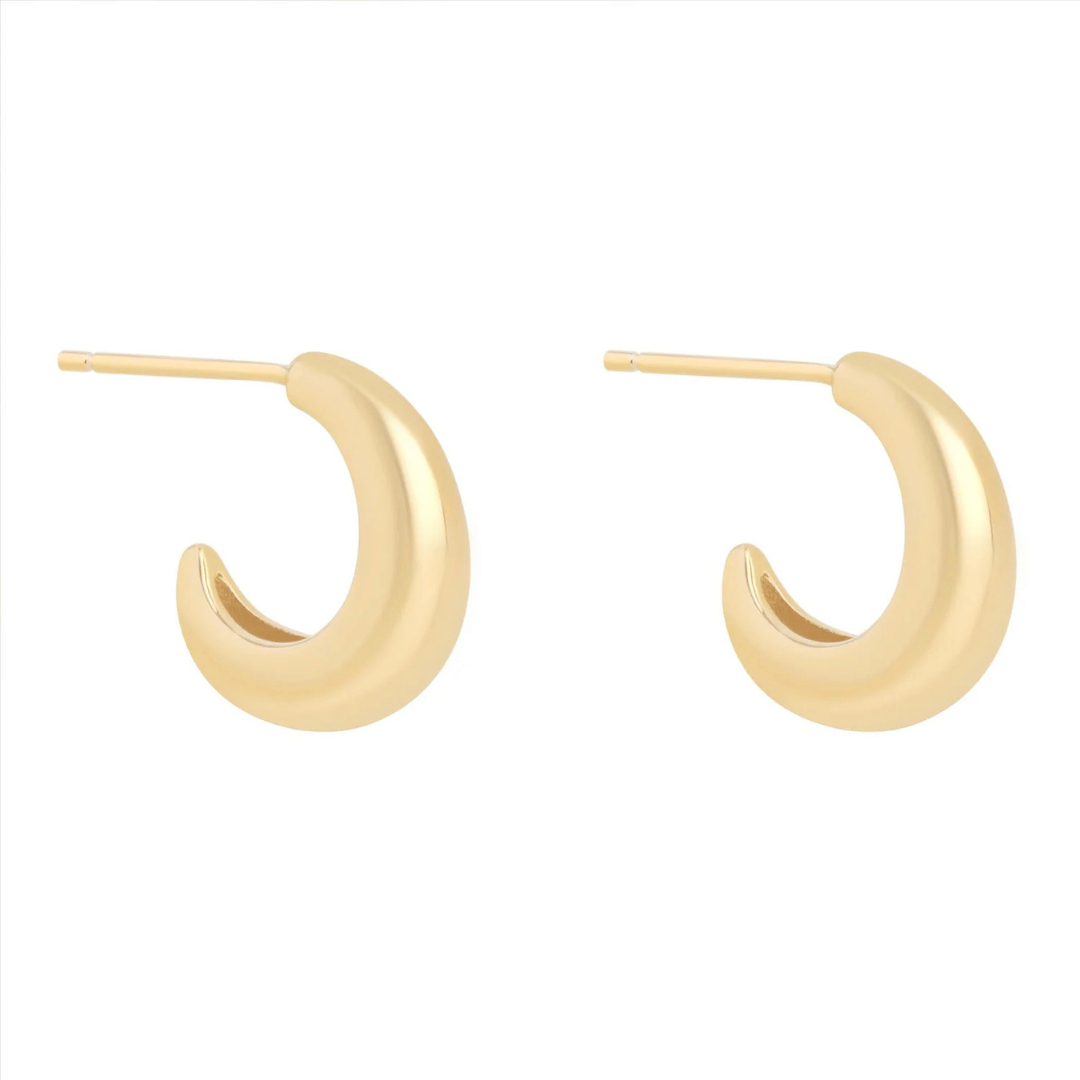 Chunky Open Hoop Huggie Earrings