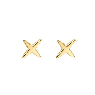 Gold Kiss Stud Earrings