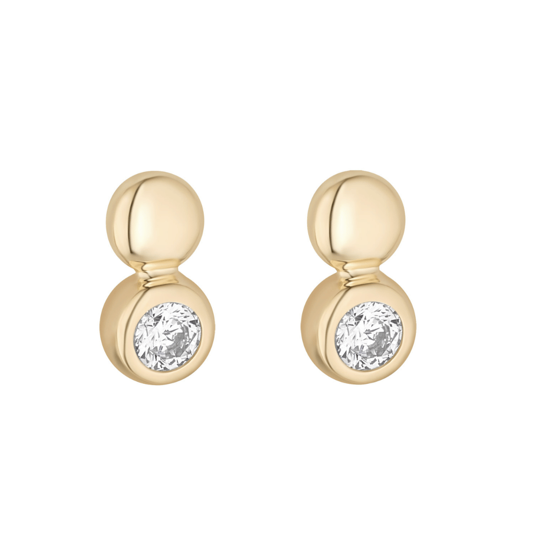 9ct Gold Emer Earrings