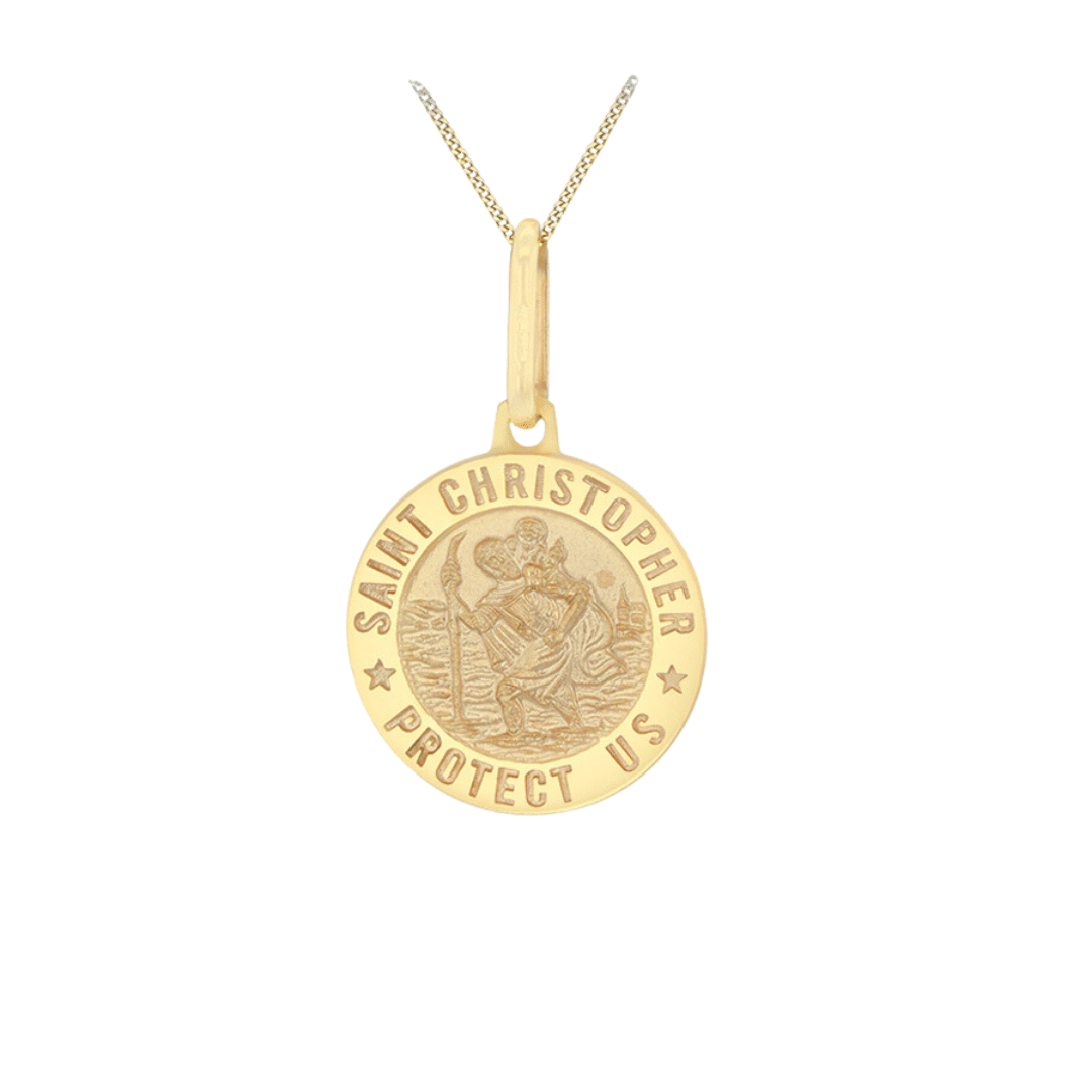 9ct Gold St Christopher Necklace