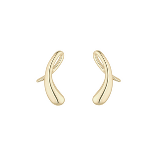 9ct Gold Ribbon Detail Studs