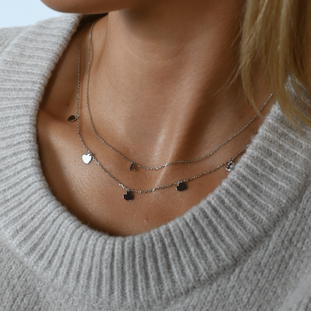 Silver Petite Initial Necklace