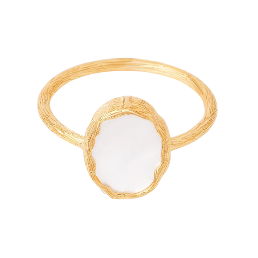 Mother of Pearl Matte Ring