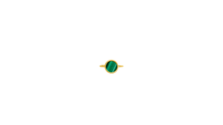 9ct Gold Emerald Malachite Ring